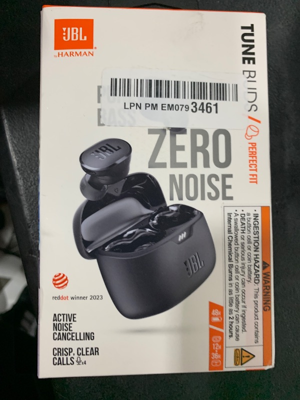 Photo 1 of JBL Tune Buds - True wireless Noise Cancelling earbuds, JBL Pure Bass Sound, Bluetooth 5.3, 4-Mic technology for Crisp, Clear Calls, Up to 48 hours of battery life, Water and dust resistant (Black)