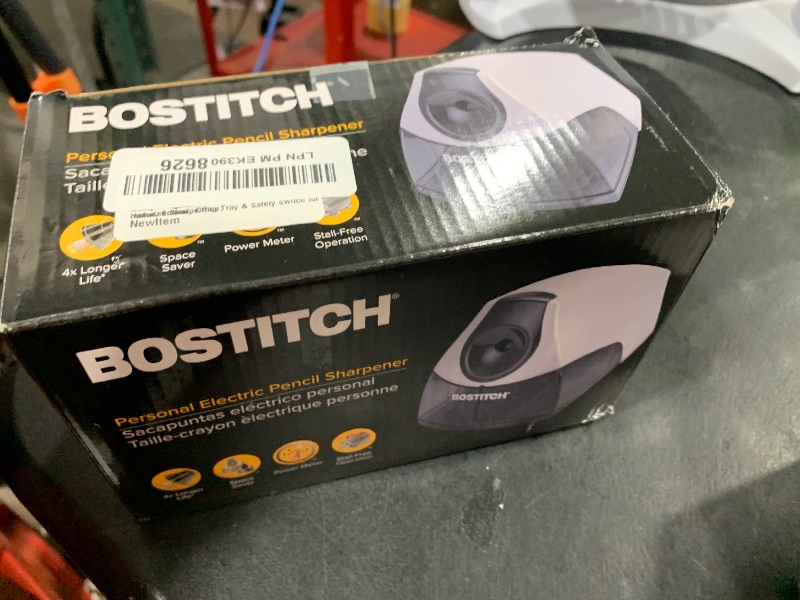 Photo 1 of Bostitch Personal Electric Pencil Sharpener - HHC Cutter Tech, Stall-Free Motor, High Capacity Tray (EPS4-BLKSLV)