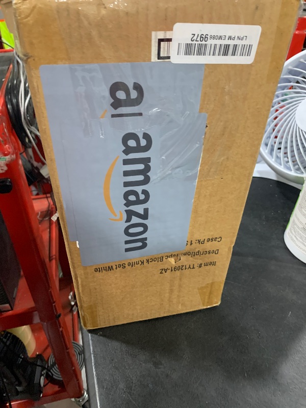 Photo 1 of Tasty Kitchen Knife Set with Block, Cutlery Set includes Chef, Bread, Utility, Paring, Steak Knives & Shears, 10-Piece, White