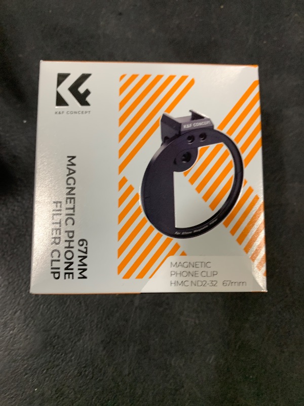 Photo 1 of K&F Concept Clip On 67mm Variable ND2-32 Magnetic Phone Lens Filter Kit, Phone Clip with Magnetic Adapter Ring/Cold Shoe/Locking Knob, Neutral Density Filter for iPhone 16 15 Pro Max 14 13