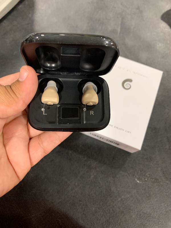 Photo 1 of Rechargeable Hearing Aids for Seniors - Compact In-the-Ear Hearing Amplifiers with Adaptive Noise Reduction & Easy Controls | Long-Lasting Battery Discreet Invisible Design for Adults & Elderly 