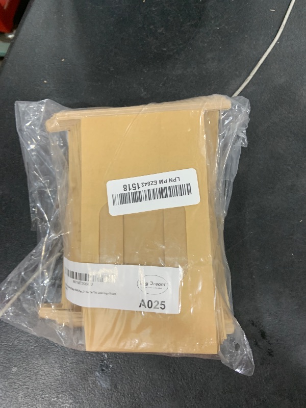 Photo 1 of BagDream Small Bakery Bags with Window 50Pcs 3.54x2.36x6.7 Inches Window Tin Tie Tab Lock Kraft Brown Paper Bags for Coffee Bean, Cookies, Treat, Snack