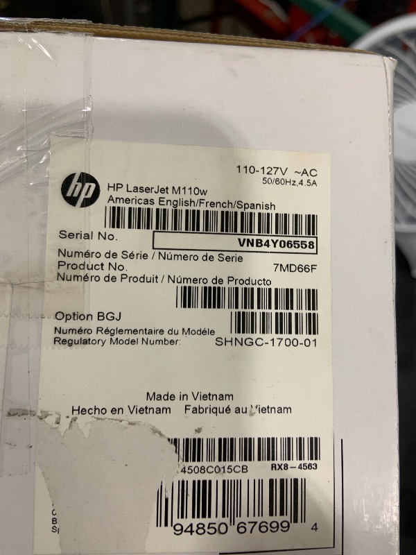 Photo 1 of HP LaserJet M110w Wireless Black & White Printer, Print, Fast speeds, Easy setup, Mobile printing, Best for small teams