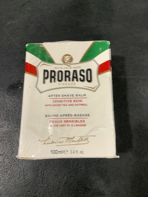 Photo 1 of Proraso After Shave Balm for Men, Sensitive Skin Moisturizer with Oatmeal and Green Tea, 3.4 Fl Oz (Pack of 1)