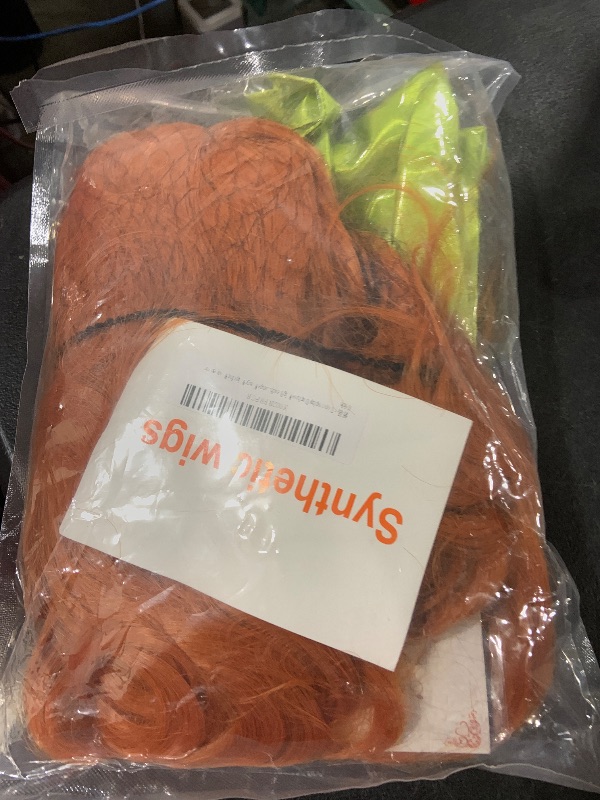 Photo 1 of Topcosplay Daphne Wig Headband and Scarf Orange Wavy Wigs for Women or Girls
