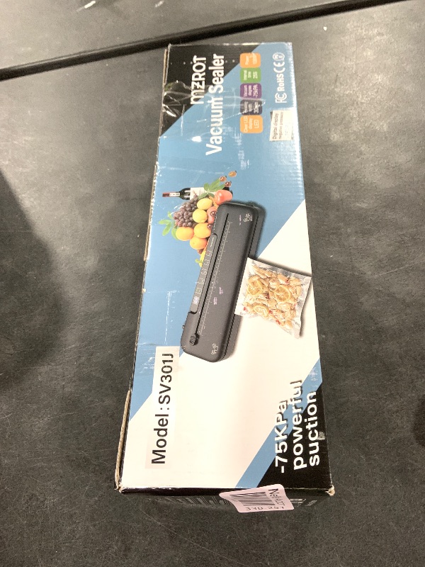 Photo 1 of Vacuum Sealer Machine for Food Preservation, 6-in-1 Food Sealer for Freshness Storage, 75kpa Compact Vacuum Sealing Machine with External Sliding Blade, Digital Countdown Timer Black