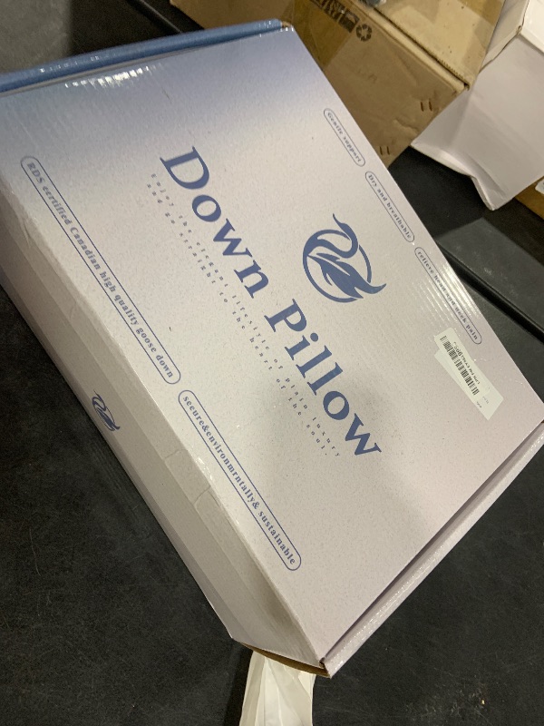 Photo 1 of AiAngu Canadian Luxury Goose Down Pillow Queen Size - 900 Fill Power, 100% Cotton with Teflon Shell- Ultra Comfort Sleep Pillows - Bed Pillows for Back, Stomach, Side Sleeper(White,Queen(Pack of 2))