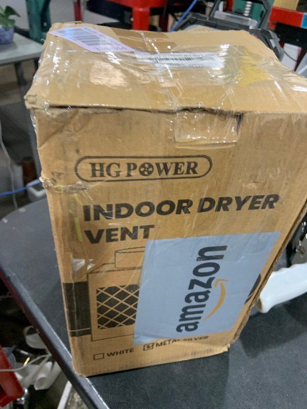 Photo 1 of Metal Dryer Vent Box, HG Power Indoor Dryer Vent, Safety Vent Flap, Dryer Lint Trap, Indoor Dryer Vent Kit for Electric Dryer, Space Saver Dryer Vent Kit with Polyester Filters, Dryer Vent Hose