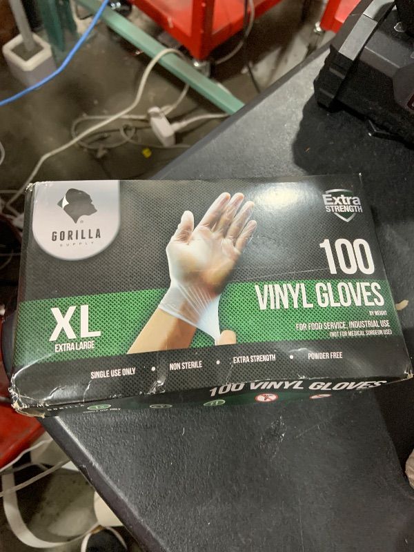 Photo 1 of 100 VINYL GLOVES XL 