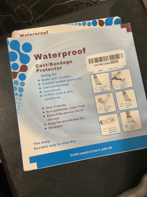 Photo 1 of 100% Waterproof Foot Cast Cover Wound Protector for Shower Bath, Watertight Cast Bag Covers for Broken Surgery Foot, Wound and Burns - Reusable [2025 Upgrade]