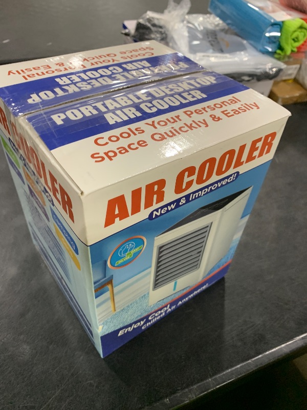 Photo 1 of Portable Air Conditioners Fan, Evaporative Air Cooler, USB Personal Mini Air Conditioner with 3 Wind Speeds & 3 Timers Touch Screen Desktop Cooling Fan for for Home Room Camping Car Office