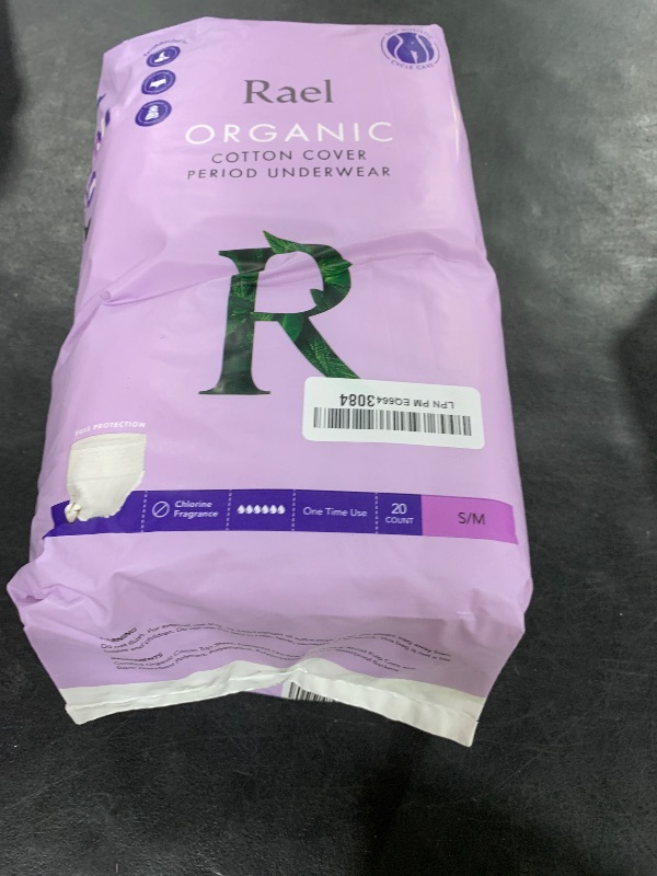 Photo 1 of Rael Disposable Underwear for Women, Organic Cotton Cover - Postpartum Essentials, Leak Locker, Unscented, Maximum Coverage (Size S-M, 20 Count)
