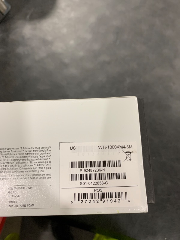 Photo 1 of Sony WH-1000XM4 Wireless Premium Noise Canceling Overhead Headphones with Mic for Phone-Call and Alexa Voice Control, Silver WH1000XM4