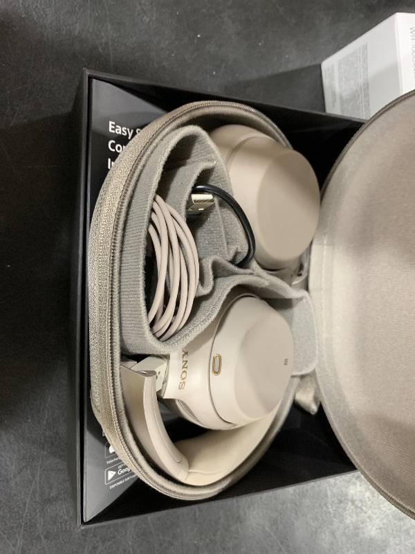 Photo 1 of Sony WH-1000XM4 Wireless Premium Noise Canceling Overhead Headphones with Mic for Phone-Call and Alexa Voice Control, Silver WH1000XM4