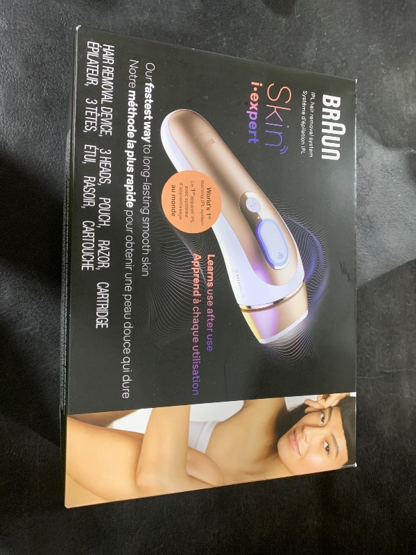 Photo 1 of Braun Smart IPL, Skin i·Expert Pro 7: at Home Laser Hair Removal for Women and Men, Permanent Visible Hair Reduction, with Free App, Vanity Case, Venus Razor, 2 Smart Heads, Facial Trimmer, IPL7219