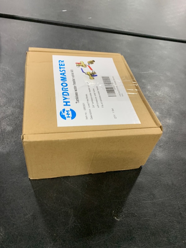Photo 1 of HYDRO MASTER Tankless Water Heater Service Valve Kit with Pressure Relief Valve 3/4-Inch IPS Isolator Clean Brass