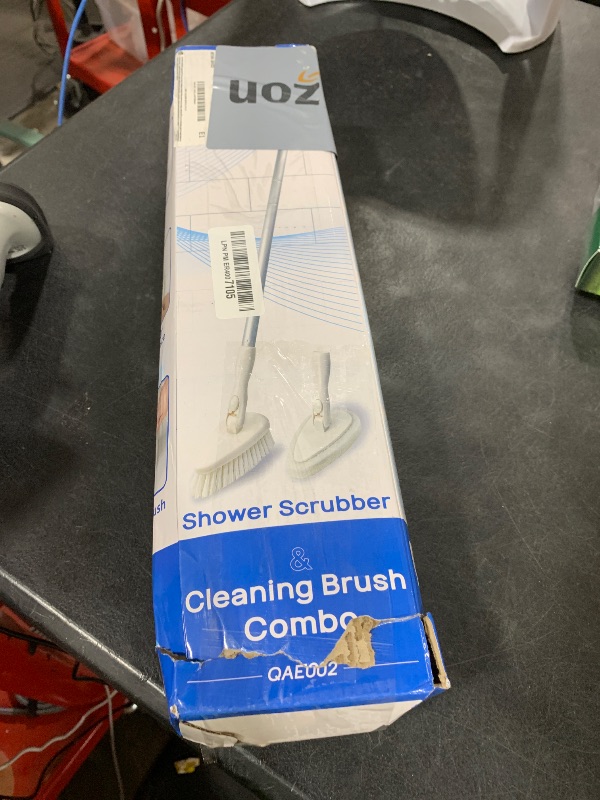 Photo 1 of Qaestfy Shower Scrubber Cleaning Brush Combo Bath Tub Tile Cleaner Scrubber Brush with 51'' Adjustable Long Handle Scrub Brush for Bathroom Shower Bathtub Wall Mop Cleaning Scrubbing
