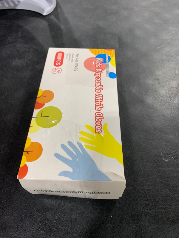 Photo 1 of Kids Gloves Disposable, Nitrile Glove for Childen, Latex Free Gloves, Powder Free - for Crafting, Painting, Cleaning- 100 PCS (S-Rose red)