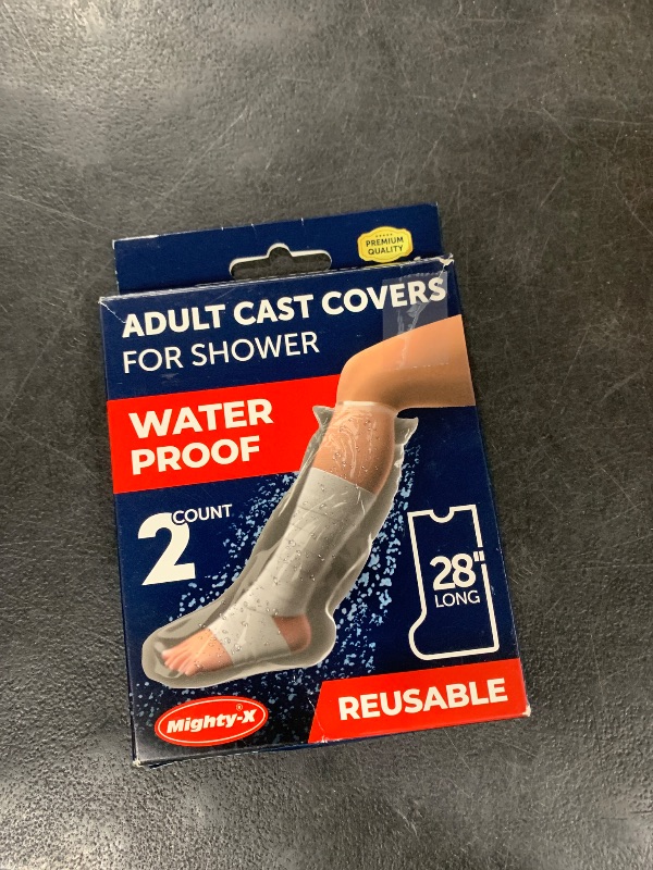 Photo 1 of 100% Waterproof Cast Covers for Shower Leg - Tight Seal - Reusable Adult 2pk Half Leg Cast Protectors - Knee, Ankle, Foot