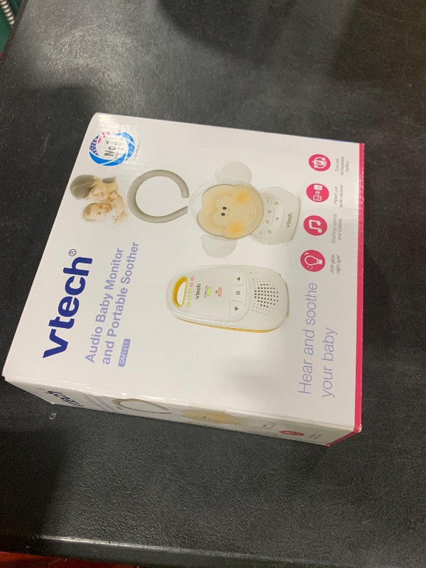Photo 1 of VTech DM1411 Audio Baby Monitor & Portable Soother Dual-Unit Rechargeable Battery, Long Range, Soft-Glow Night Light, Soothing Sounds & Lullabies, Digital Wireless Transmission, Sound Indicator