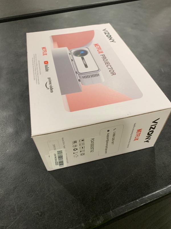 Photo 1 of [Netflix Officially/Dolby Audio] Smart Projector with WiFi and Bluetooth, VIZONY Native 1080P Projector with Apps Built in Netflix, Youtube, Hulu, Disney+, Portable Mini Projector for Indoor/Outdoor
