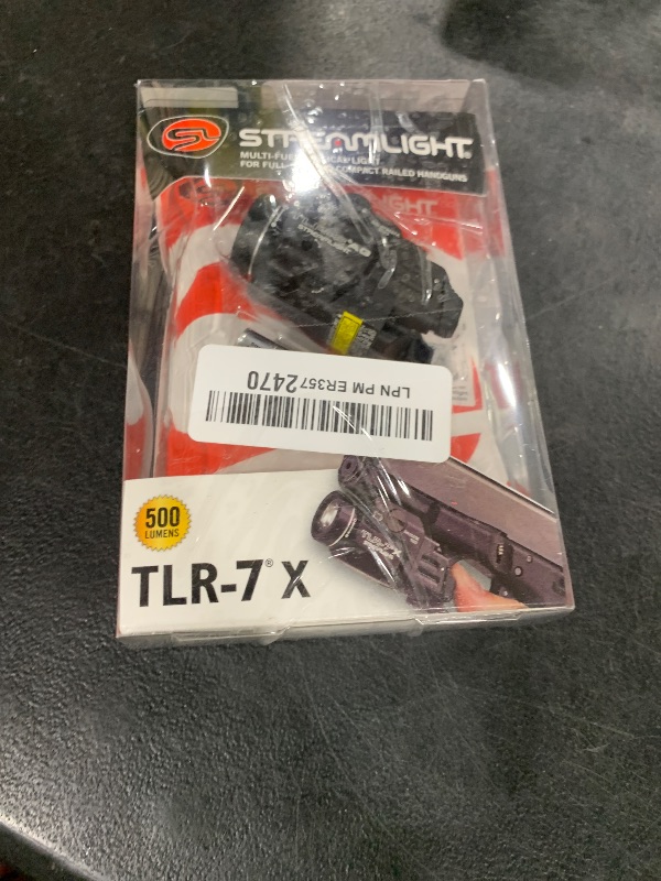 Photo 1 of Streamlight 69424 TLR-7 X 500-Lumen Compact Tactical Weapon Light, Includes High, Low Paddle Switches and Key Kit, Black