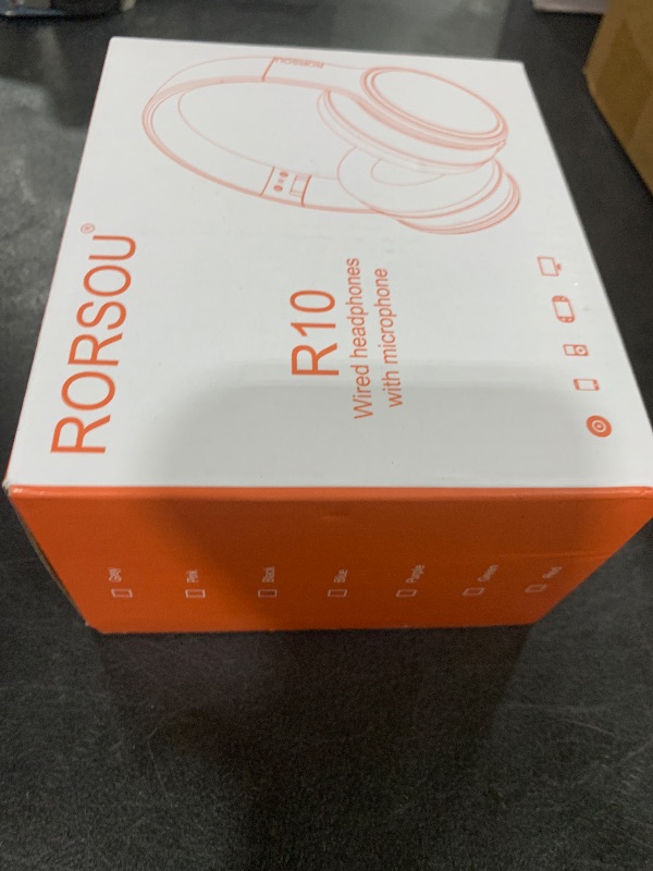 Photo 1 of RORSOU R10 Kids Headphones Over-Ear with Microphone, Lightweight Folding Stereo Bass Headset with 1.5M No-Tangle Cord, Portable Wired Headphones for Smartphone Tablet Computer MP3 / 4 (Black)