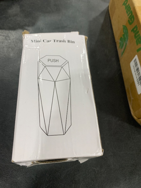 Photo 1 of Car Trash Can, Car Trash Bin with Lid, Car Accessories for Women Interior, Car Garbage Can with Additional 2 ABS Hooks and 60pcs Trash Bags, Suitable for Home, Office, Car Organizer, Black