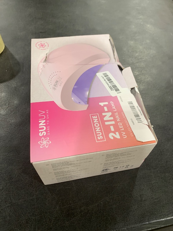 Photo 1 of SUNUV UV Light for Gel Nails, UV Dryer for Gel Polish with 3 Timer Settings Professional LED Nail Lamp Art Tools Auto Sensor SUNone Pink