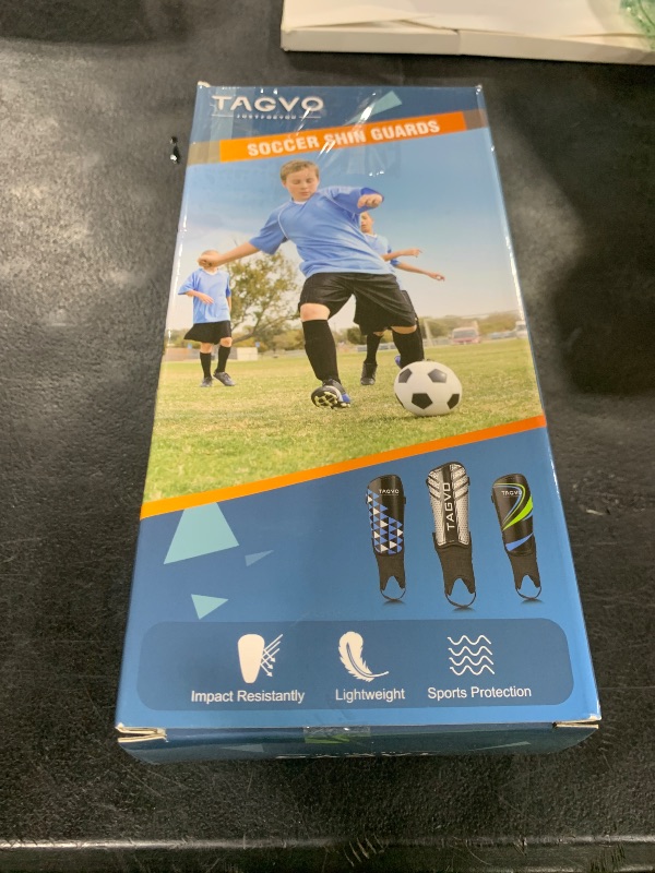 Photo 1 of TAGVO Soccer Shin Guards for Kids Youth Adults, Protective Soccer Equipment for Boys Girls Men, Soccer Shin Pads for Kids