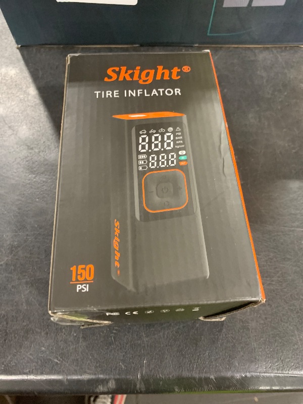 Photo 1 of Skight Tire Inflator Portable Air Compressor - Powerful 160PSI & 2X Faster, Accurate Pressure LCD Display, Cordless Easy Operation - Portable Air Pump for Car, Motorcycle, E-Bike, Ball