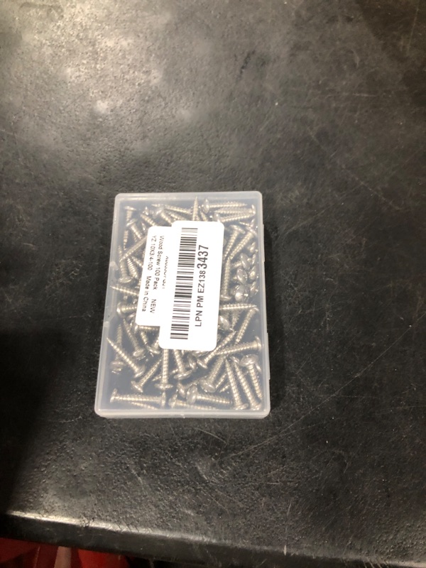 Photo 1 of #10 x 3/4" Pan Head Self Tapping Screw, Pan Head Sheet Metal Screws Wood Screws, Stainless Steel 304 (18-8), 100 Pack