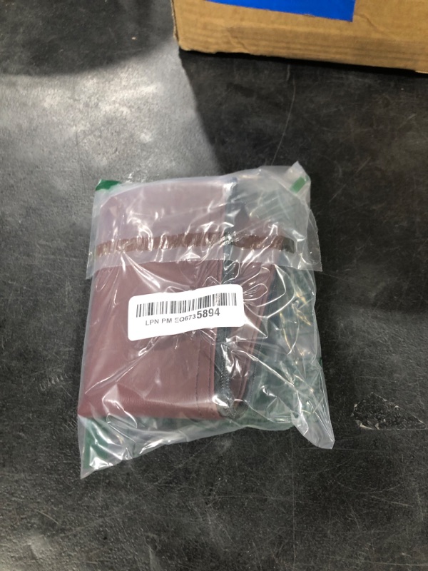 Photo 1 of Cardinal bag supplies Vinyl Zipper Bags Leatherette 11 x 6 inches Small Compact Burgundy 1 Zippered Pouch CW