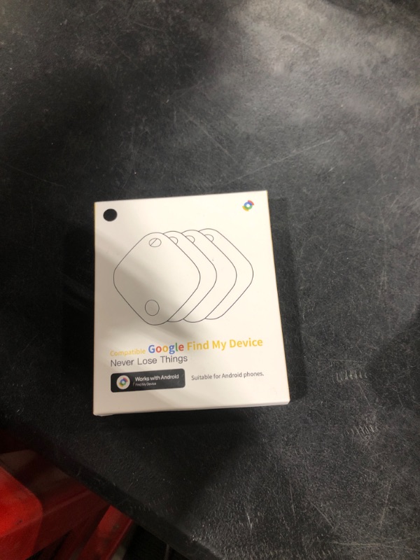Photo 1 of Air Tag for Android 4 Pack Luggage Tracker Tags Works with Google Find Hub App(Not for iOS) Bluetooth Tracker Key Finder and Item Locator for Luggage, Backpack, Suitcases, Replaceable Battery