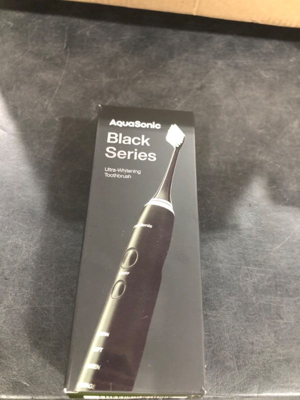 Photo 1 of Aquasonic Black Series Ultra Whitening Toothbrush – ADA Accepted Electric Toothbrush- 8 Brush Heads & Travel Case – 40,000 VPM Electric Motor & Wireless Charging - 4 Modes w Smart Timer