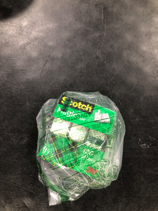 Photo 1 of Scotch Magic Tape, 3 Dispensered Rolls, Numerous Applications, Invisible, Clear Tape Engineered for Repairing, 3/4 x 300 Inches