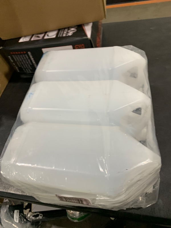 Photo 1 of Ziliny 3 Pcs 1 Gallon Plastic Jug with Lids Square Empty Storage Containers Hdpe Carboy Plastic Jar Containers for Milk Water Beverage Oil Liquids (Translucent Color)