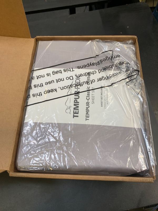 Photo 1 of TEMPUR Classic Cotton Sheet Set Cool Gray - Split Cal King