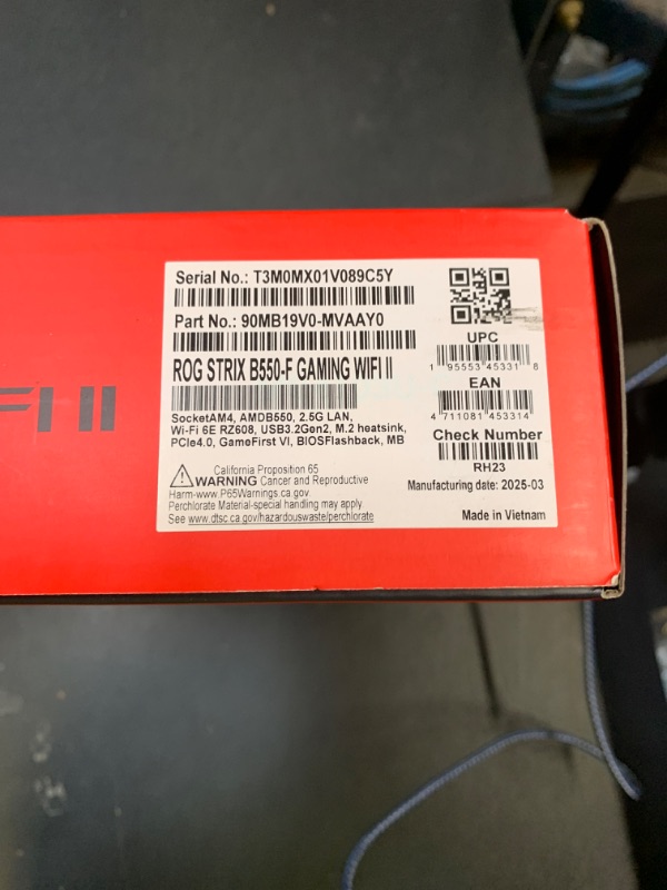 Photo 1 of ASUS ROG Strix B550-F Gaming WiFi II AMD Socket AM4 ATX DDR4 Motherboard