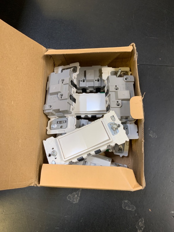 Photo 1 of 10 Pack SOZULAMP Light Switch with LED Night Light 15Amp 120/277Volt Rocker Single Pole Wall Switch, Automatic On/Off Sensor