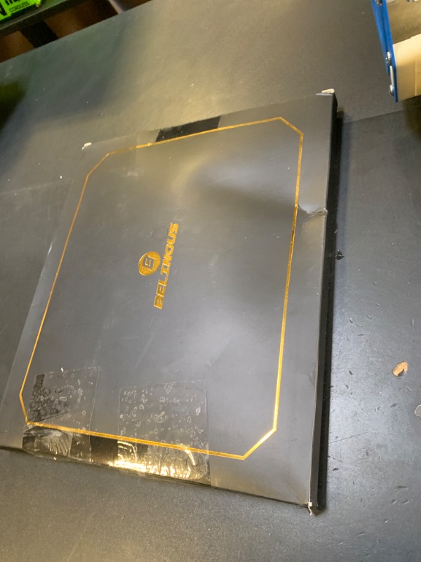 Photo 1 of Belinous Leather Steering Wheel Cover Lace Up, Genuine Leather Hand Stitched Steering Wheel Wrap Compatible with 2017-2023 Model 3/2020-2023 Model Y (W/O Mark)