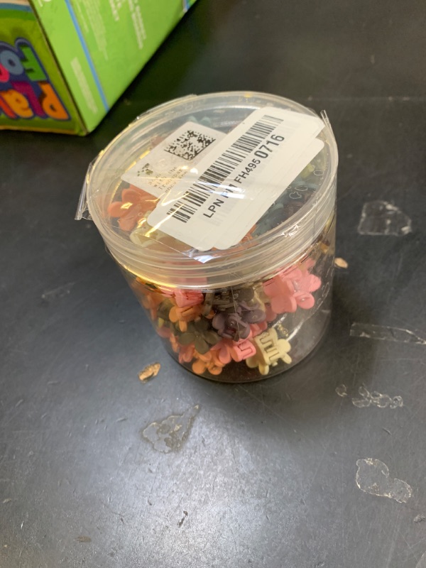 Photo 1 of 100Pcs Colorful Mini Flower Hair Clips, TEBIEKOY Small Hair Clips Mini Claw Clips Cute Jaw Clips Hair Pins Hair Barrettes Hair Accessories for Women Teens