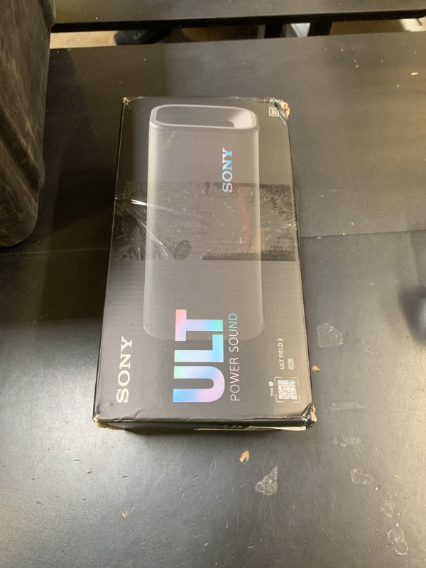 Photo 1 of Sony ULT Field 3 Wireless Portable Bluetooth Speaker, IP67 Waterproof, Dustproof, Rustproof, and Shockproof with Enhanced Bass, 24 Hour Battery and Shoulder Strap (SRSULT30B), Black