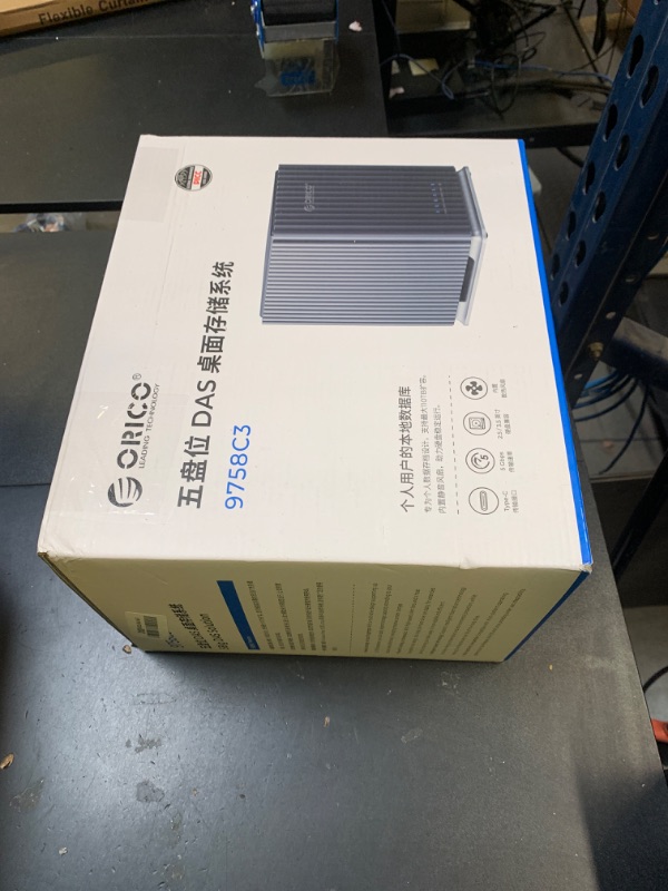 Photo 1 of ORICO 5 Bay USB 3.1 Hard Drive Enclosure - Plug and Play DAS Enclosure with 12V/10A Power Adapter, Maximum 5*22TB Storage for Home Data Management - 9758C3