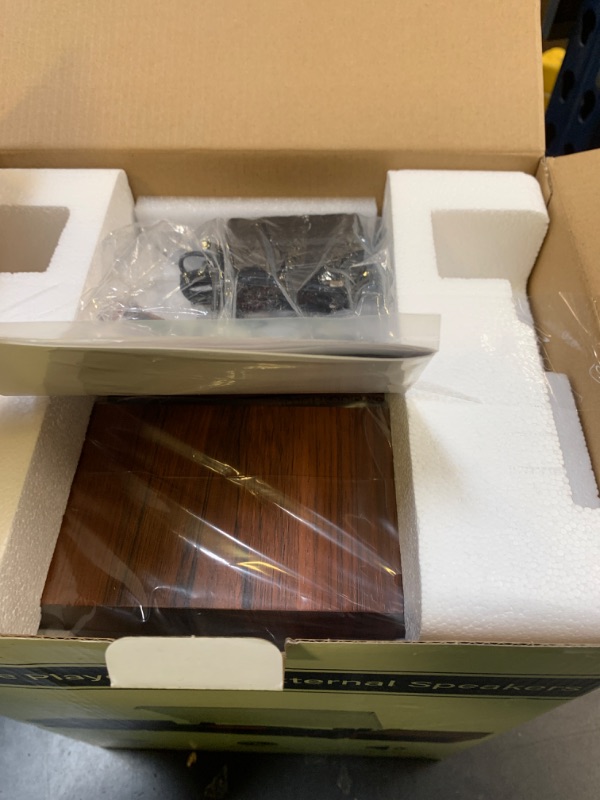 Photo 1 of Vinyl Record Player with Speakers,Bluetooth Portable Turntable for Vinyl Records,Phonograph LP Player with 3 Speed USB RCA in Vintage Brown