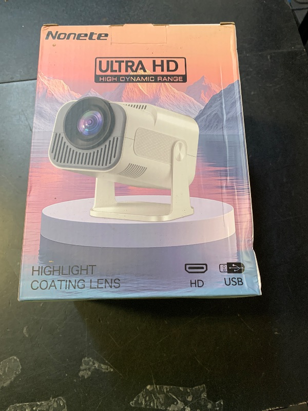 Photo 1 of [Projector 2026 Upgraded] Mini Projector Support 4K 1080P Auto Keystone 270°Rotatable with WiFi 6 and Bluetooth 5.2 Projector Portable Compatibile with HDMI/TV Stick/Memory Stick/Laptop,White