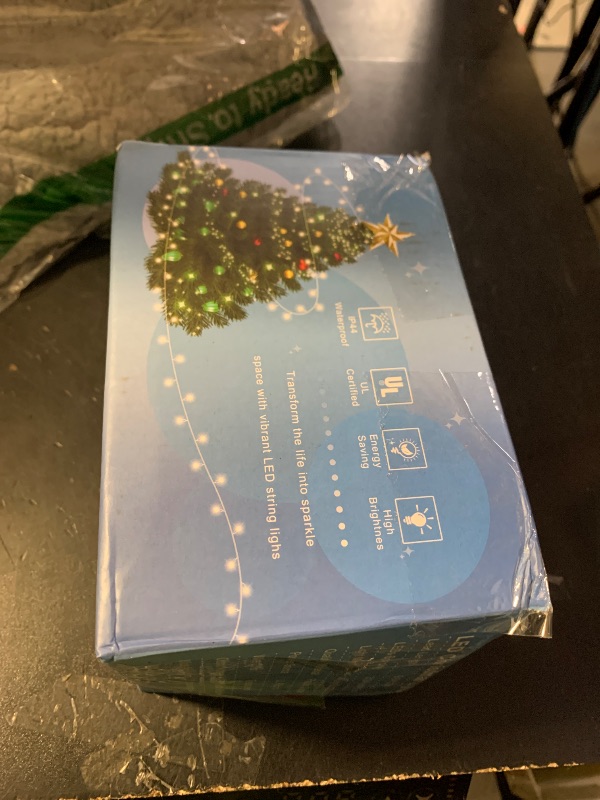 Photo 1 of 100ft Christmas Lights Outdoor Waterproof, 300 LED String Lights for Bedroom Clear Wire with 8 Modes, Plug in Twinkle Fairy String Light for Indoor Outdoor Home Party Garden Decorations, Multicolor