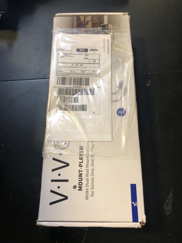 Photo 1 of VIVO White Dual Wall Mount Brackets Designed for Sonos One, SL, and Play:1 Audio Speakers | Adjustable Mounting for 2 Sonos Speakers (MOUNT-PLAY1W)