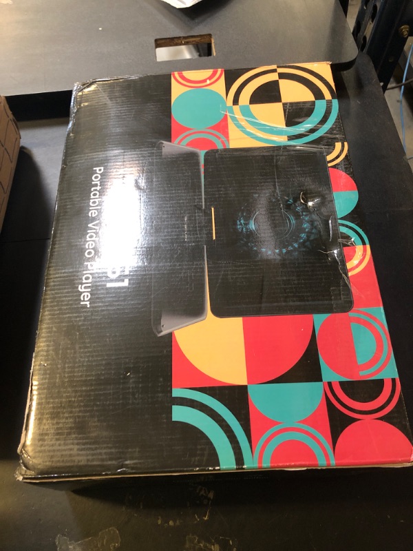 Photo 1 of 17.5" Portable DVD Player with 15.6" Large HD Screen, 6 Hours Rechargeable Battery, Support USB/SD Card/Sync TV and Multiple Disc Formats, High Volume Speaker, Black