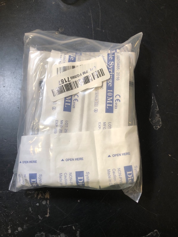 Photo 1 of 10mL Syringe for Liquid, Food, Oral, Scientific Labs, Measurement, Dispensing, Press-In Adapter, Craft, Big Tip with Cap- 10 Pack 10ml Syringes with tsp & mL Measurement (10ml-TSP, 10)